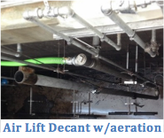 Air Lift Decant with aeration