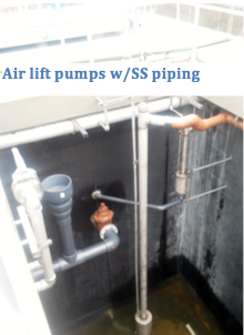 Air lift pumps with ss piping